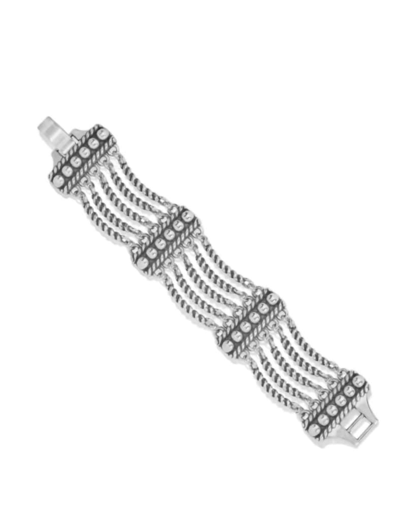 Front of a size O/S Sonora Multi Row Bracelet in Silver in Silver by Brighton. | dia_product_style_image_id:331217